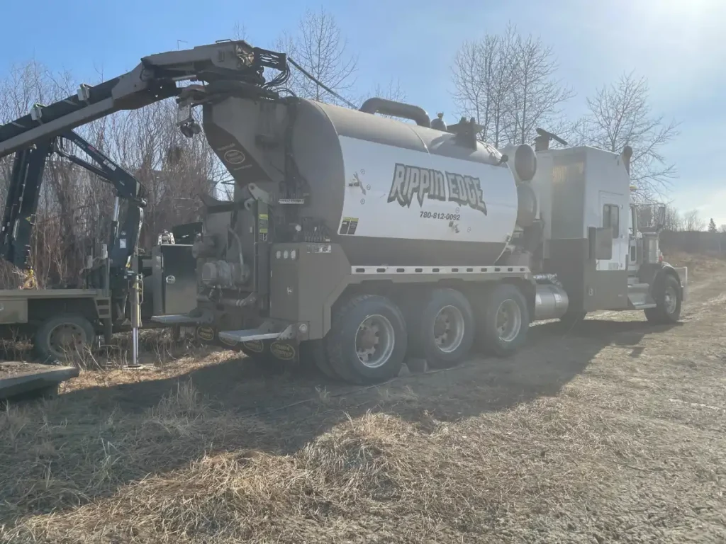 Close up shot of Rippin Edge hydrovac truck